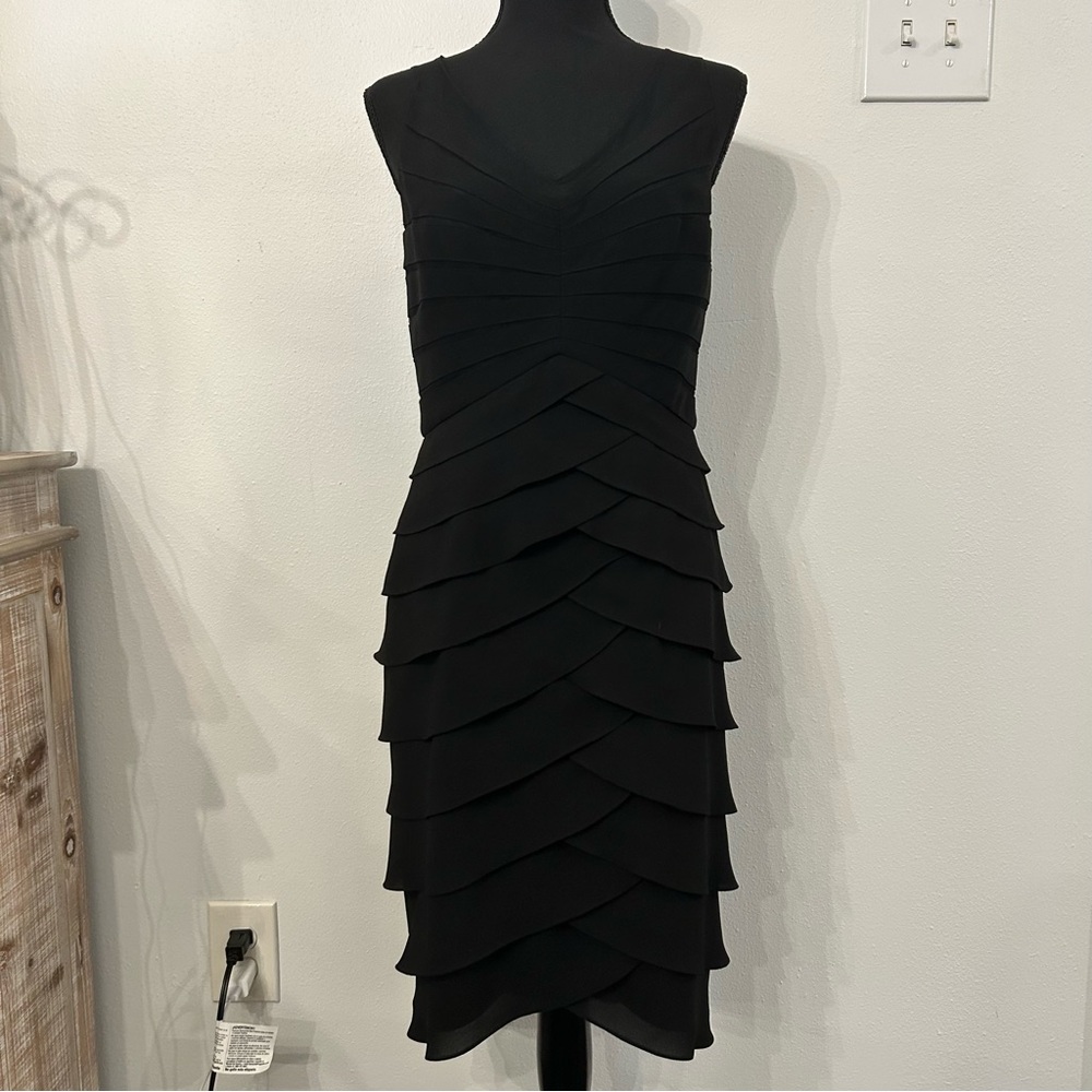 Adrianna Papell Woman Black Cocktail‎ Dress Sz 6